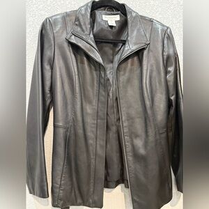 Preston & York black Leather‎ Jacket